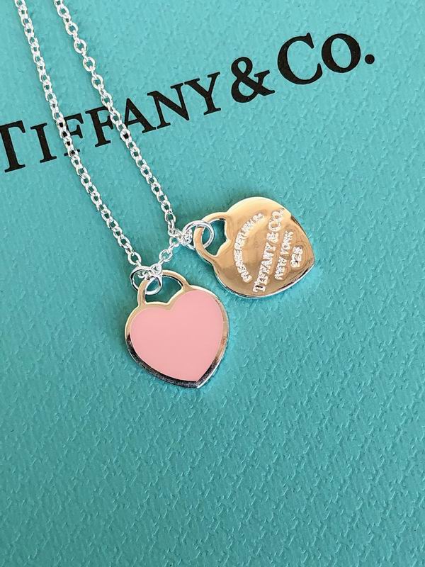 Pink Heart Tiff Necklace
