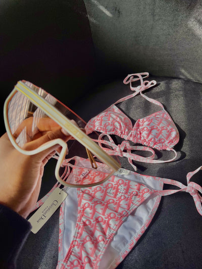 Pink 2 Piece Swimsuit Set