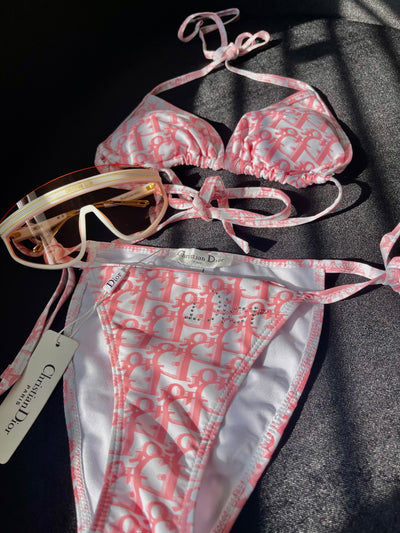 Pink 2 Piece Swimsuit Set