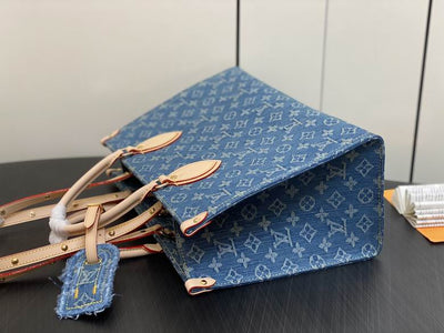 Denim LV OnTheGo Tote