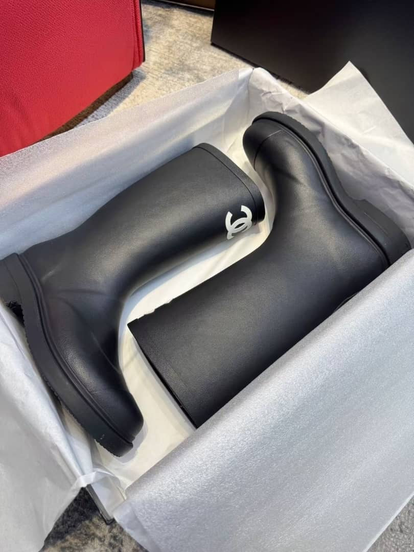 Black CC Rain Boots