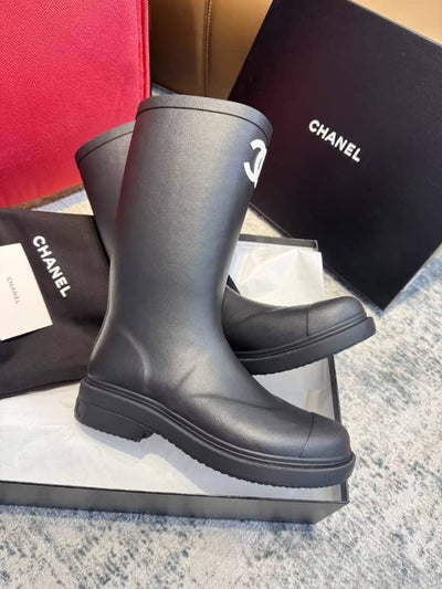 Black CC Rain Boots