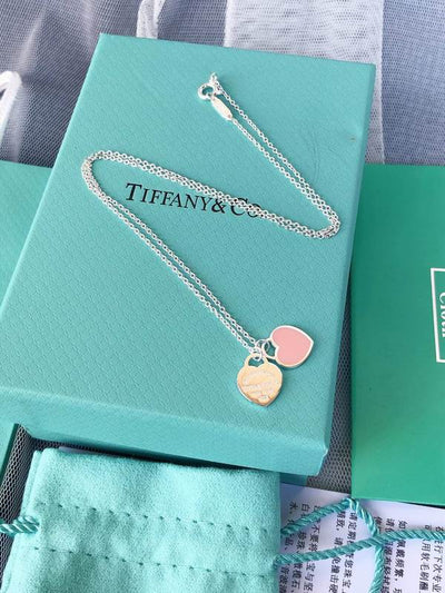 Pink Heart Tiff Necklace