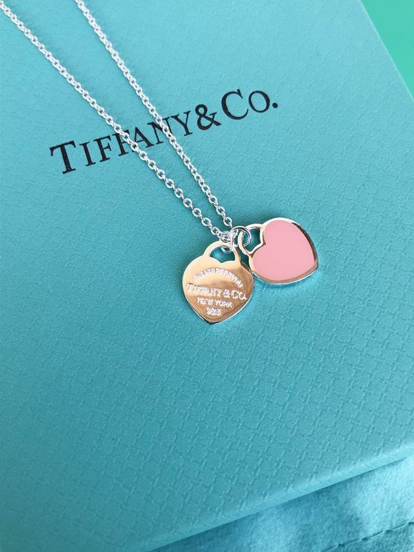 Pink Heart Tiff Necklace
