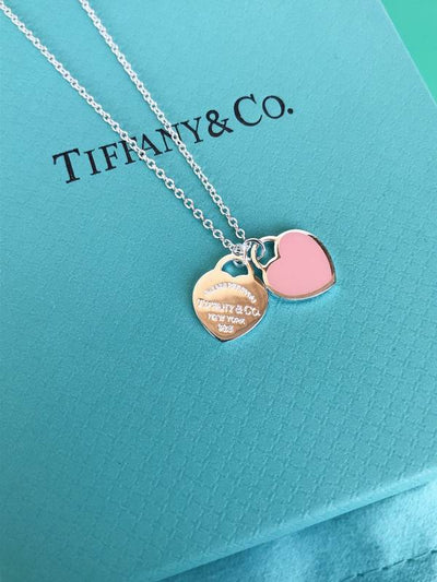 Pink Heart Tiff Necklace