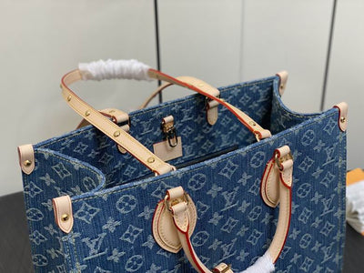 Denim LV OnTheGo Tote
