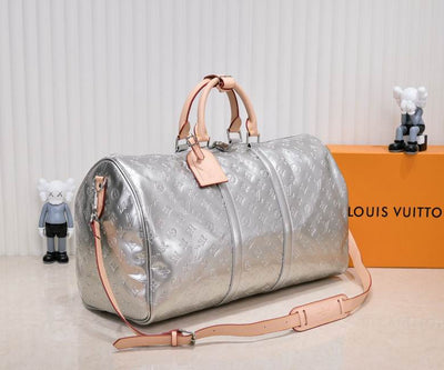 Silver LV Travel Duffel