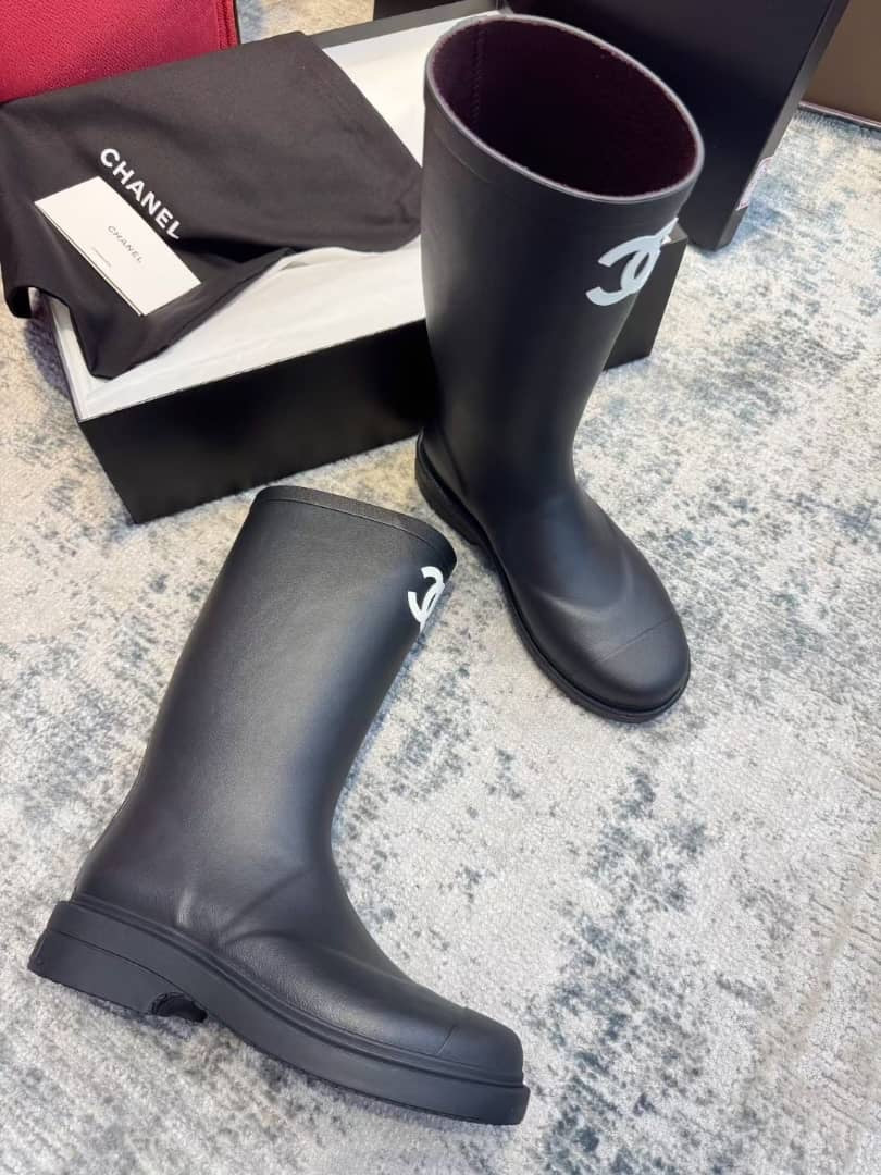 Black CC Rain Boots