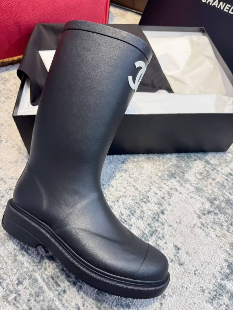 Black CC Rain Boots