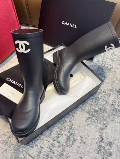 Black CC Rain Boots