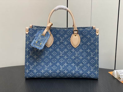 Denim LV OnTheGo Tote