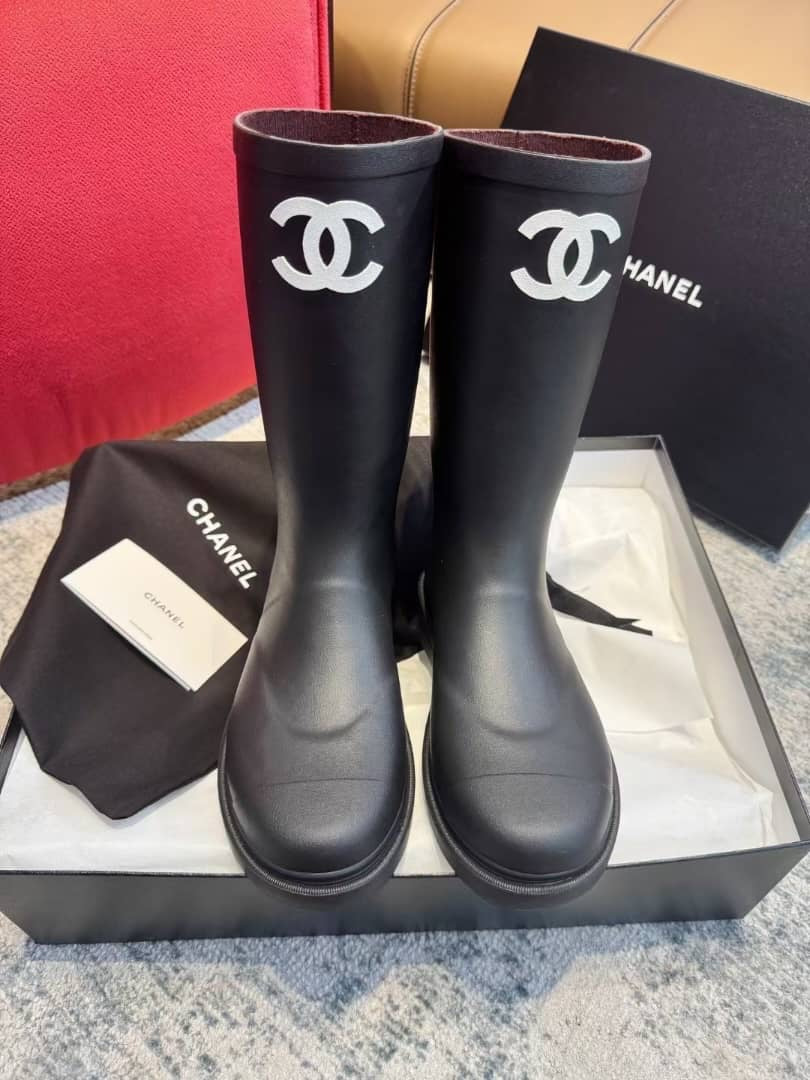 Black CC Rain Boots