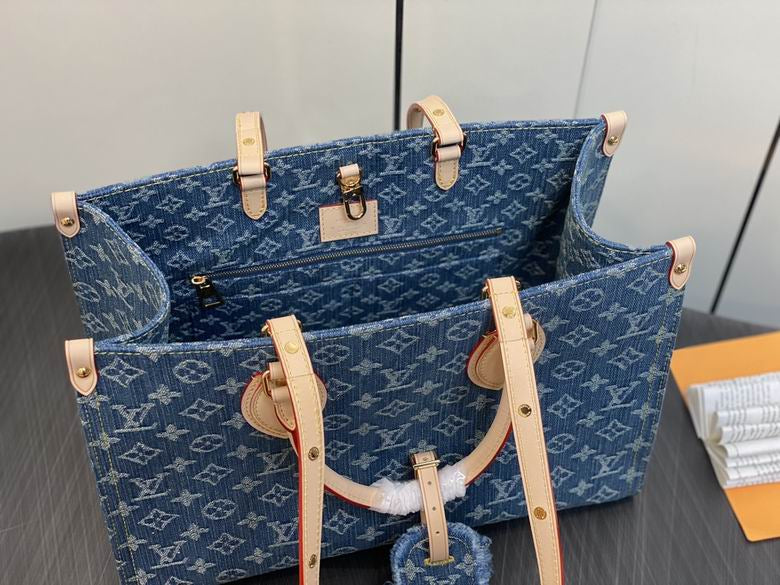 Denim LV OnTheGo Tote