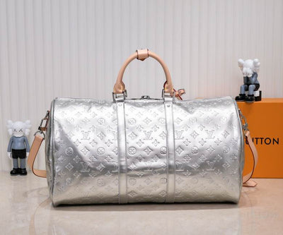 Silver LV Travel Duffel