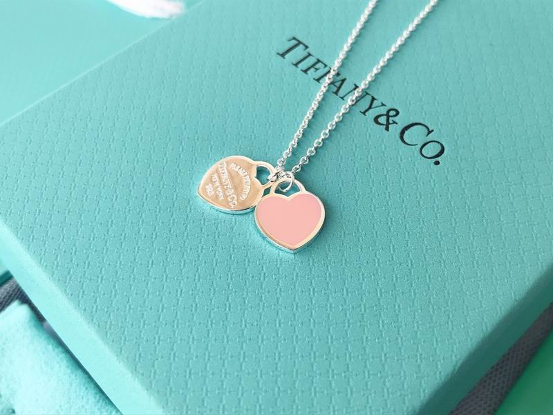 Pink Heart Tiff Necklace